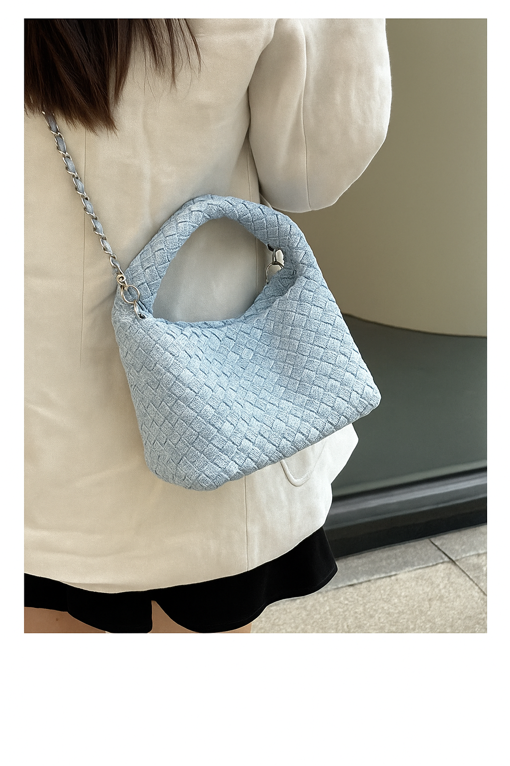 2025新款韩国复古迷你编织手提包斜挎链条小包女菜篮子包 (YG002) *仅限使用消费积分50%*